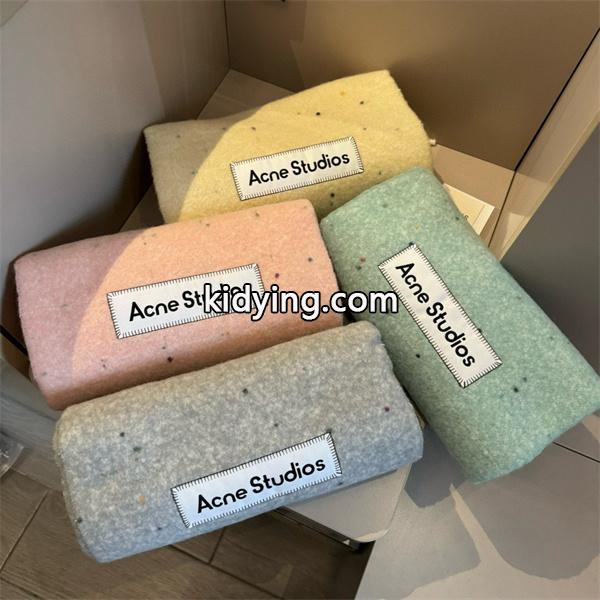 ACNE STUDIOS アクネ ストゥディオズ コピー 秋冬 保温 ライトグレー ロゴ マフラー 高級感-2
