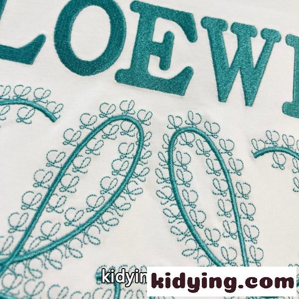 2026新作 LOEWE 激安 ロエベ 刺繍ロゴ 半袖Tシャツ コットン クルーネック オーバーサイズ-8