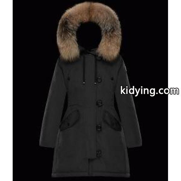 フェミニンなMONCLER AREDHEL ダウンコートモンクレールレディースダウンジャケットロングファー付きフード-0