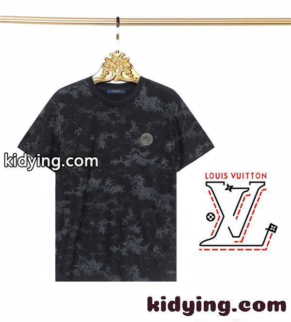 半袖Tシャツ LOUIS VUITTON メンズ クルーネック カジュアル ストリート系 個性派 ルイヴィトン コピー-0