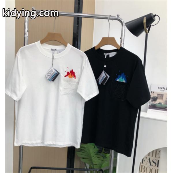 この夏新たな半袖 LOEWEロエベ スーパーコピー tシャツ 高いクオリティを誇る 特別なプリント-0
