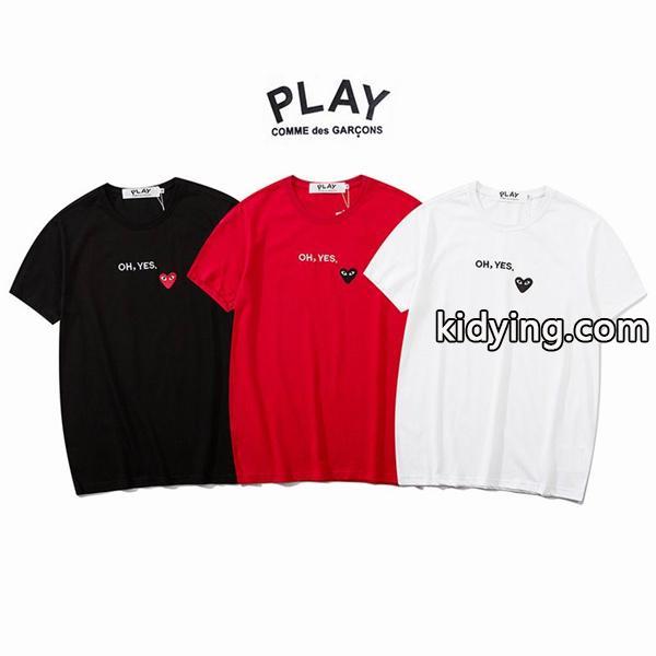 無地ながらも存在感のある表情を見せるカットソー CDGギャルソン半袖ｔシャツ 3色展開-0