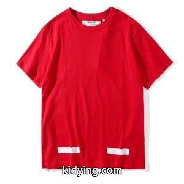 伸縮性抜群Off-Whiteオフホワイトスーパーコピーｔシャツ　スウェット　プリント メンズ　クルーネック半袖Tシャツ　赤色　ブラック　ホワイト-1