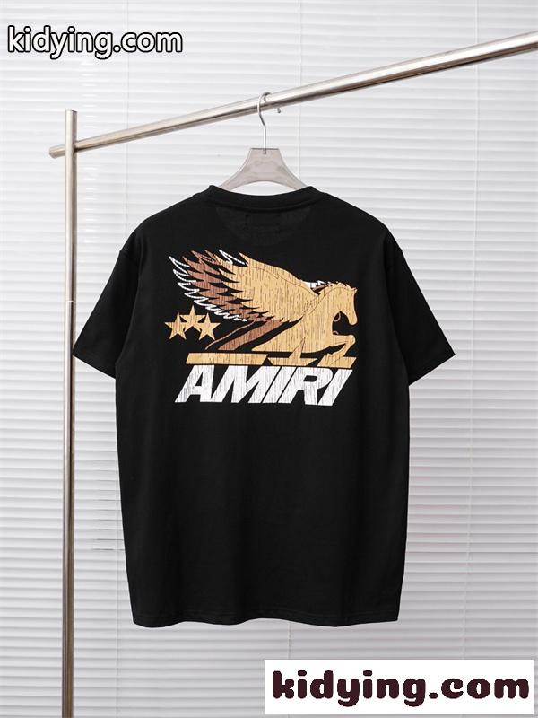 イーグルグラフィック ロゴプリント クルーネック アメリカンテイスト AMIRI アミリ コピー 半袖Tシャツ ストリートウェア-2