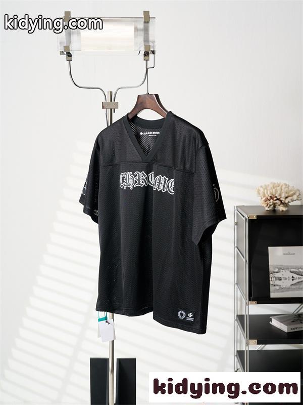 クロムハーツ コピー 半袖Tシャツ ロゴプリント 通気性 CHROME HEARTS 軽量 ストリート系 夏トップス-3