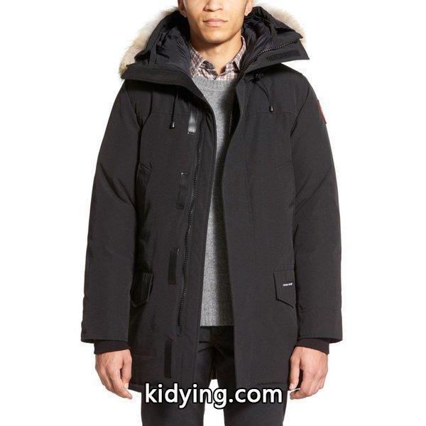 カナダグース メンズ ダウンジャケット アウター Langford Slim Fit Down Parka with Genuine Coyote Fur Trim Black :dp3-389526-163173:フェルマート エフ fermart ef - 通販ショッピング-0