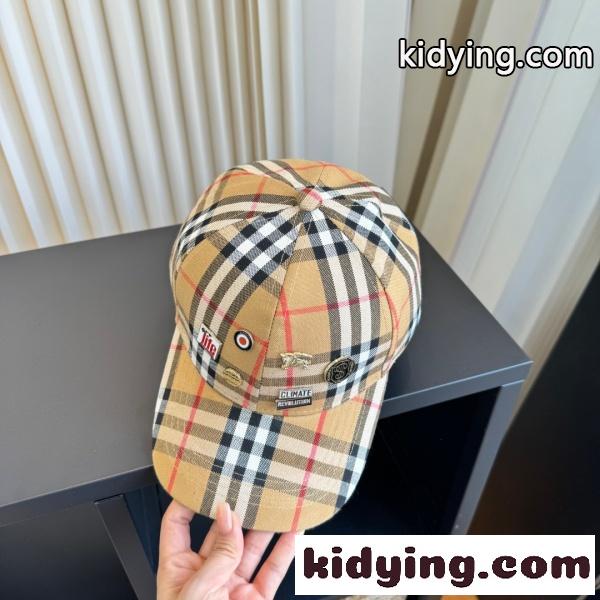 BURBERRY バーバリー 2026 ヴィンテージチェックワッペンベースボールキャップ ユニセックス クラシックデザイン-4