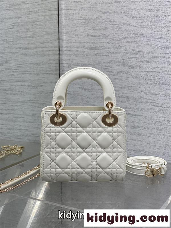 ins人気♥Classic Lady♥DIORディオールハンドバッグコピー2026トレンドホワイト色上品-4