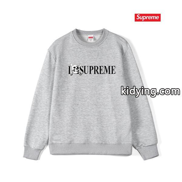 SUPREME シュプリーム コピー 秋冬コーデ 起毛 杢グレー プレミアム ロゴ スウェット-4