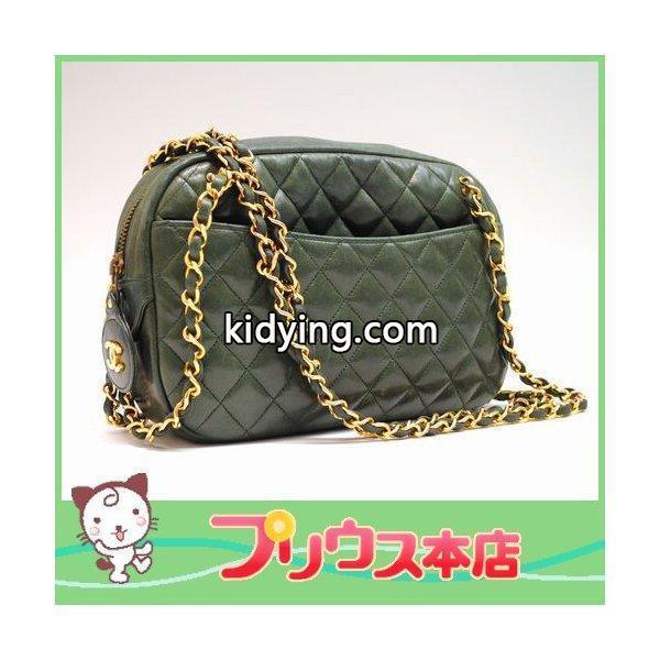 マトラッセ　Wチェーンショルダーバッグ　セミショルダー　レディース　レザー　グリーン　ゴールド　c017 :1-240001006880:プリウス本店 - 通販ショッピング-0