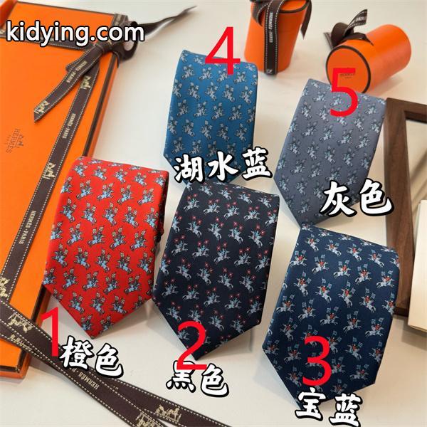 エルメスHermes激安メンズ手工縫製シルクネクタイ斜纹真丝动物柄遊び心デザインフランス製幅7cm-0