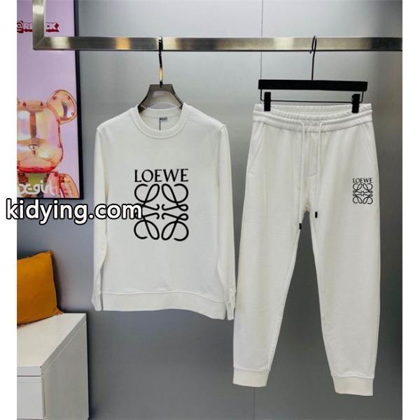 洗練された大人の白 LOEWE ロエベ コピー スウェットセットアップ 2025秋冬新作トレンド-0