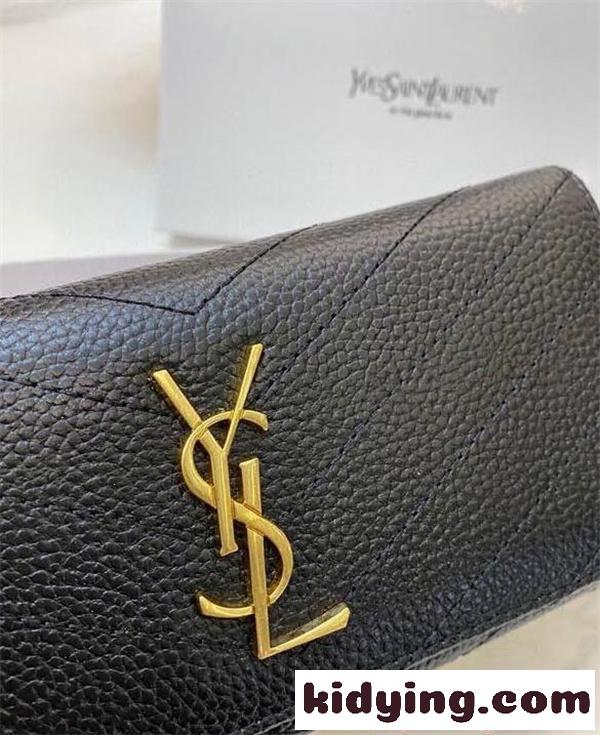 高級感溢れる サンローラン コピー 財布 ゴールド ブラック 収納便利 人気 Saint Laurent 大容量 シンプルエレガント-2