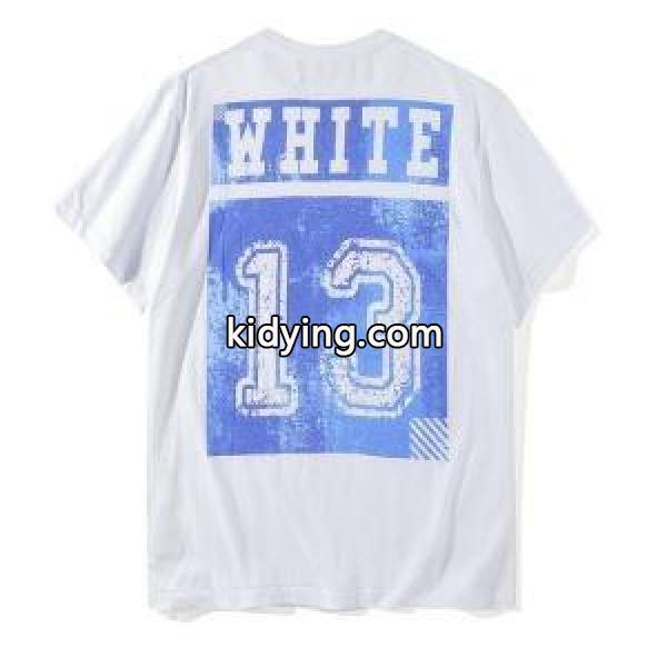HOT新作登場オフホワイトコピー Off-White　Ｔシャツ定価　安い　着物　夏万能トップス　13数字人気セール　クルーネック　半袖 Tシャツ　2018新款-1
