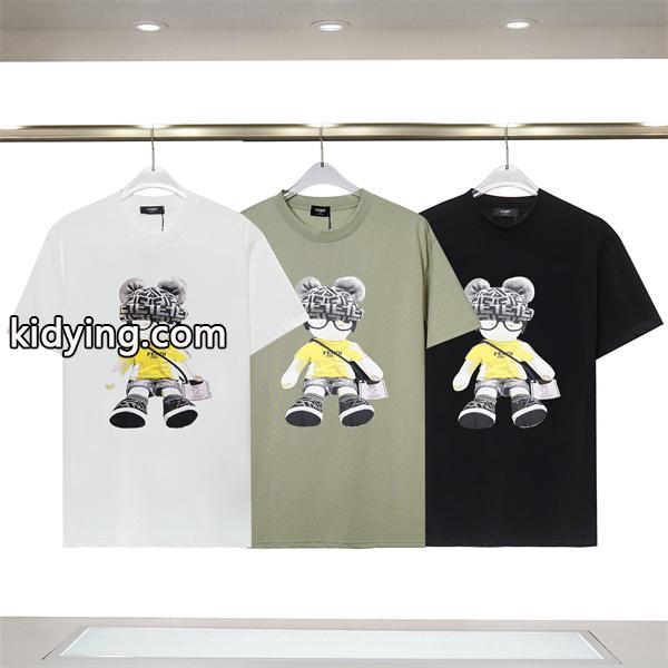 フェンディ スーパー コピーFENDI驚きの破格値安いシンプルベーシックTシャツ涼しいトップスブラックホワイト-0