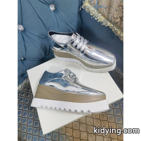 2026新作 メタリック 厚底シューズ シルバー ユニーク シック STELLA McCARTNEY ステラマッカートニー コピー-3