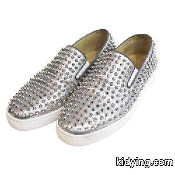 Christian Louboutin(クリスチャンルブタン)ローラーボート スリッポン スニーカー アニマル スパイク スタッズ シルバー 285 435 105 メンズ【Ceやしろ店】 :ya5047:ココロード - 通販ショッピング-0