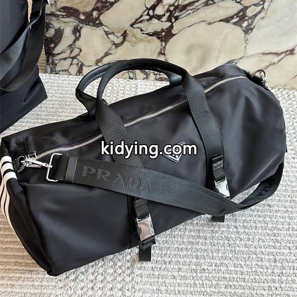 高級感 溢れる シャープな PRADA プラダ コピー デザイン ダッフルバッグ ブラック 人気商品-8