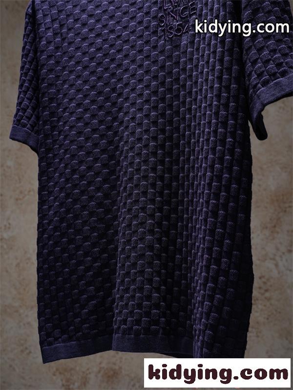 立体ジャガード テクスチャー 半袖ニットTシャツ 上質素材 厚手 高級感 ルーズフィット メンズ レディース ルイヴィトン コピー Louis Vuitton-3