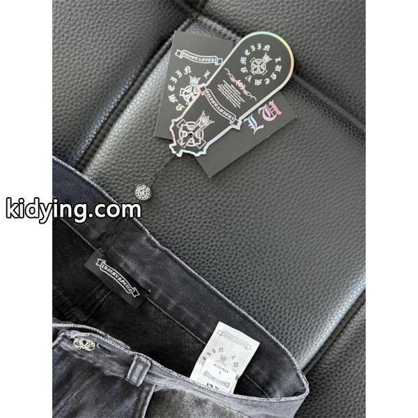クロムハーツ Chrome Hearts コピー 重厚 無彩トーン 落ち着き印象 デニムパンツ-3