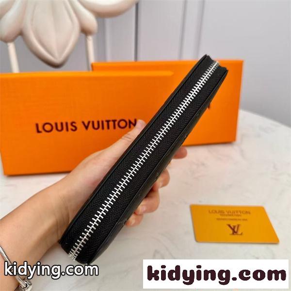 LOUIS VUITTON モノグラム調 エンボス長財布 メンズ ラウンドジップ シンプル 高級感 ルイヴィトン 偽物-3