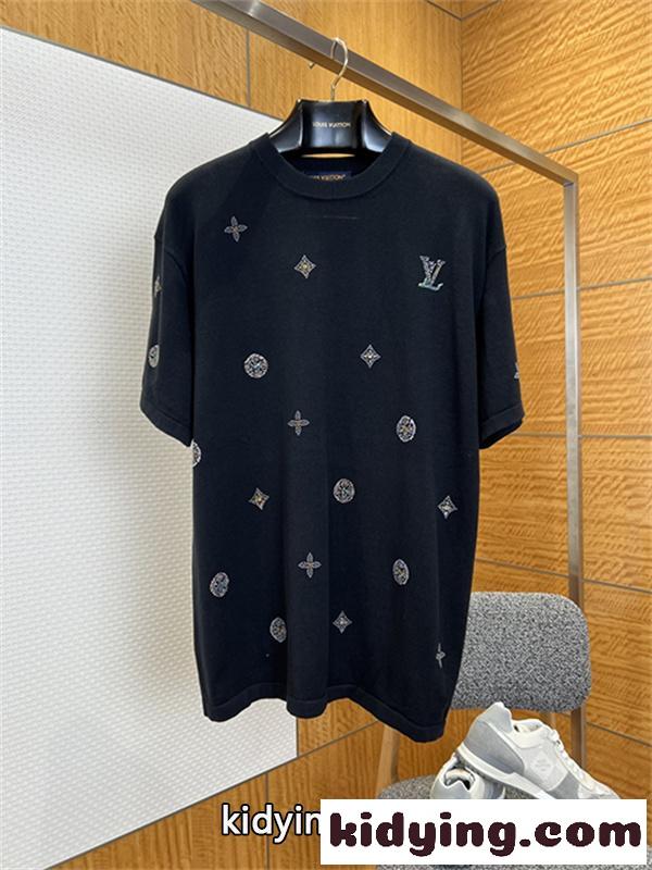 ライトブルー メッシュジャージー ルイヴィトンコピー フォトプリント 半袖 ビッグシルエット Louis Vuitton-2