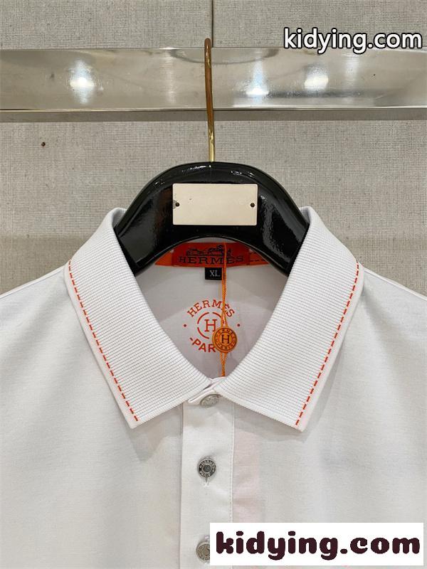 HERMES エルメス コピー 売れ筋定番 ポロシャツ ワンポイント刺繍 清潔感 カジュアル-1