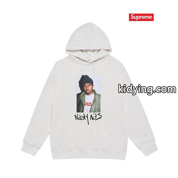 ブラック 2025秋冬 クラシックフォト風 シュプリーム Supreme コピー Nasty Nas パーカー-2