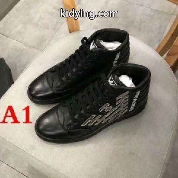 2色可選 柔らかな風合い アルマーニ ARMANI VIP大胆なスリット上品 ハイトップシューズ 【セレブ同款】_アルマーニ ARMANI_ブランド コピー 激安(日本最大級)-0