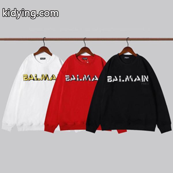 激安価額ブランドスーパーコピー バルマン BALMAINプルオーバーパーカー ロングシーズン着用可能-0