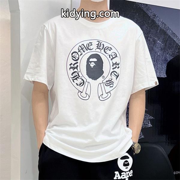 クロムハーツ偽物 BAPE X Chrome Hearts  最落なし! 希少!　数量限定特別価格　半袖Tシャツ__ブランド コピー 激安(日本最大級)-0
