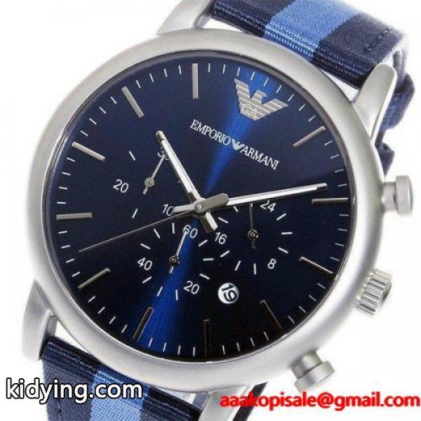 エンポリオ アルマーニ ARMANI クロノ クオーツ メンズ 腕時計 AR1949 ブルー :522280:SamYahoo!店 - 通販ショッピング-0