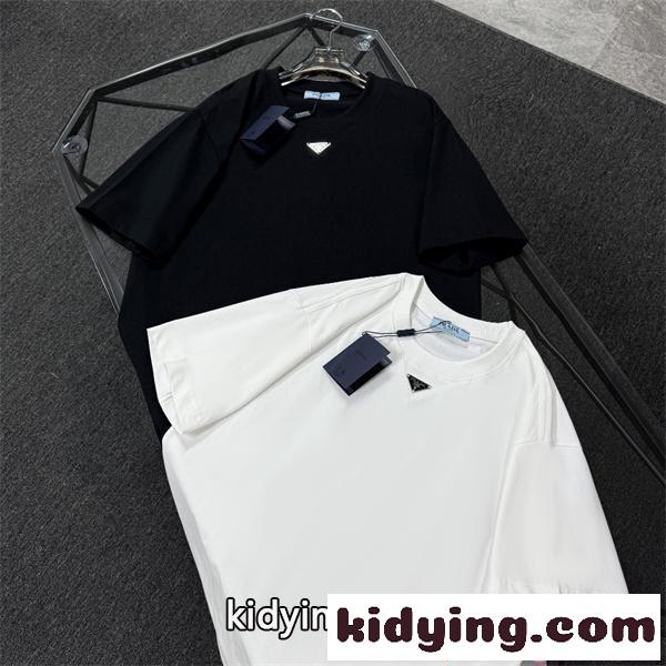 半袖Tシャツ 新作 メンズ レディース PRADA プラダ コピー ゆったり上質 モード系 売れ筋-3