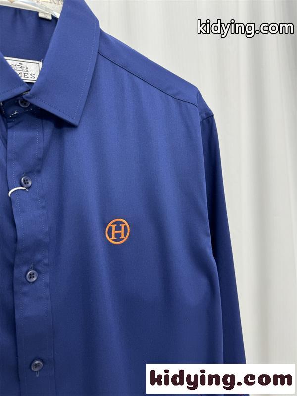 長袖シャツ HERMES メンズ シンプルデザイン ビジネスカジュアル 上品 エルメス コピー-2