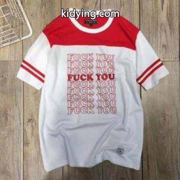 超人気タレントSUPREMEシュプリームコピー代引き 男女兼用半袖tシャツコピー FUCK YOU英字付き ブラック ホワイト イエロー ライトブルー-2