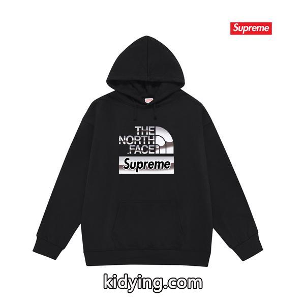 秋冬 裏起毛 ブラック コラボ注目 パーカー SUPREME シュプリーム スーパーコピー-0