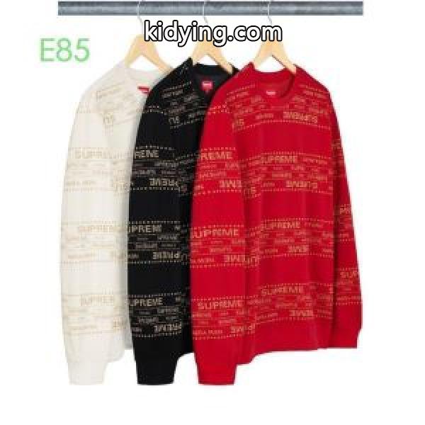 絶妙な大人っぽさと遊び心 Supreme 19aw Metallic Jacquard Crewneck 3色可選 プルオーバーパーカー 今年らしいおすすめ新品_ジャケット パーカー セーター コート_メンズファッション_スーパーコピーブランド激安通販 専門店-0