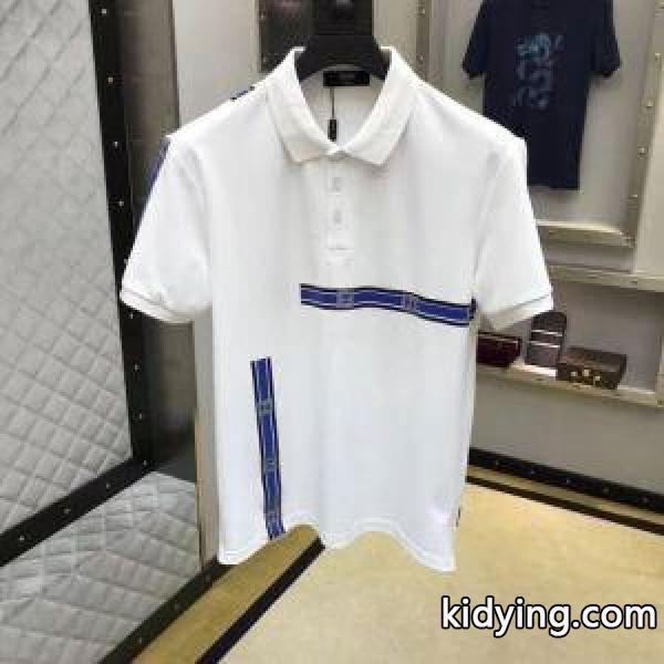 フェンディ tシャツ コピーFENDI新作入荷新品コットン素材Ｔシャツビジネスシーンブラックホワイト普段着お仕事用-1