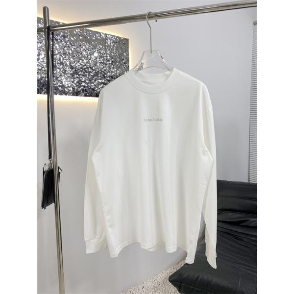 秋冬 上品 ブラック ロゴ ACNE STUDIOS アクネ ストゥディオズ コピー ロングTシャツ 洗練感-4