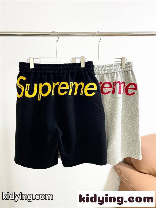 ロゴ刺繍 ビッグプリント ウエストゴム ドローストリング 夏用 シュプリーム コピー SUPREME-1