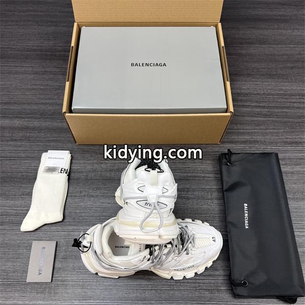 BALENCIAGA 激安 メンズ ボリュームソール スニーカー ローカット メッシュ切替 レースアップ 厚底 デイリーユース ホワイト系-4
