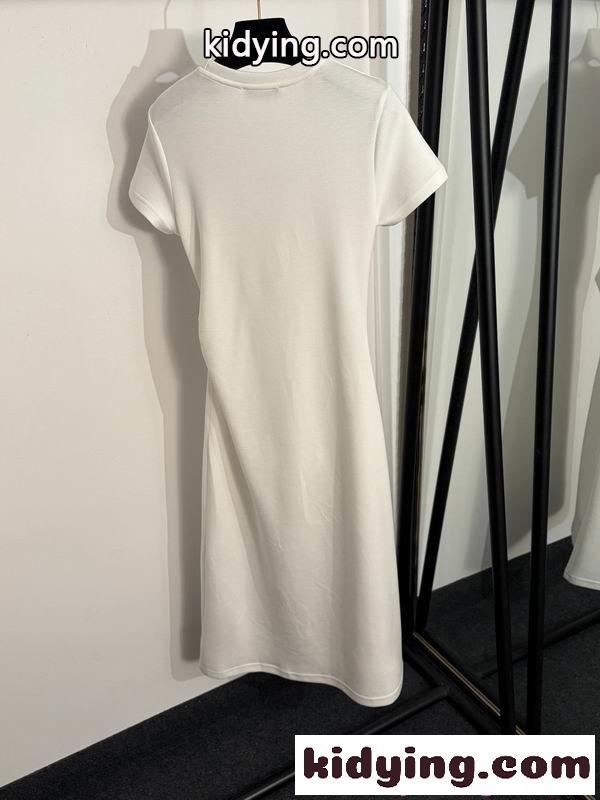スリムフィット 上品 ドレープデザイン プラダ コピー 半袖ワンピース レディース PRADA-1