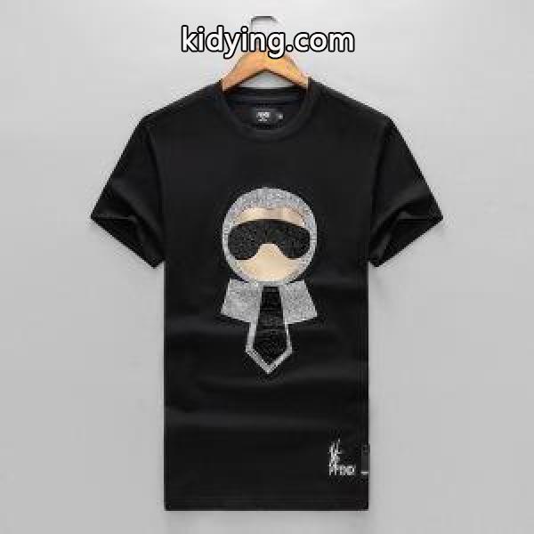 フェンディ FENDI 安定した質感 2018年夏の王道ブランド！ 2色可選 半袖Tシャツ 最旬！_フェンディ FENDI_ブランド コピー 激安(日本最大級)-1