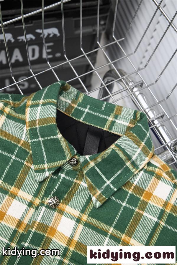 激安 チェックシャツ クロムハーツ コピー CHROME HEARTS 男女兼用 ペアルック オーバーサイズ カジュアル おしゃれ トレンド-8