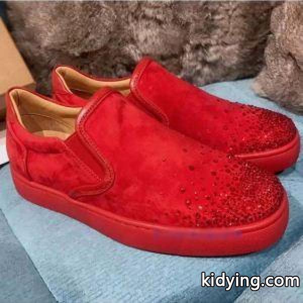 新鮮!Christian Louboutin最新 Pik Boat Woman Flat ルブタン スニーカー メンズ 海外Fashion 人気 新作 シューズ 入手困難 レッド-0