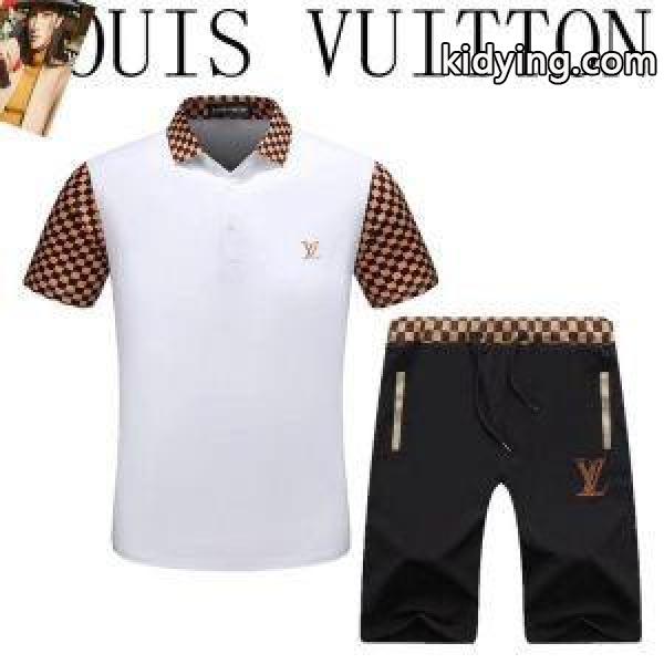 手元に在庫ありヴィトン t シャツ コピーLOUIS VUITTON スーパーブランドコピーブラック白ポロシャツメンズ-1
