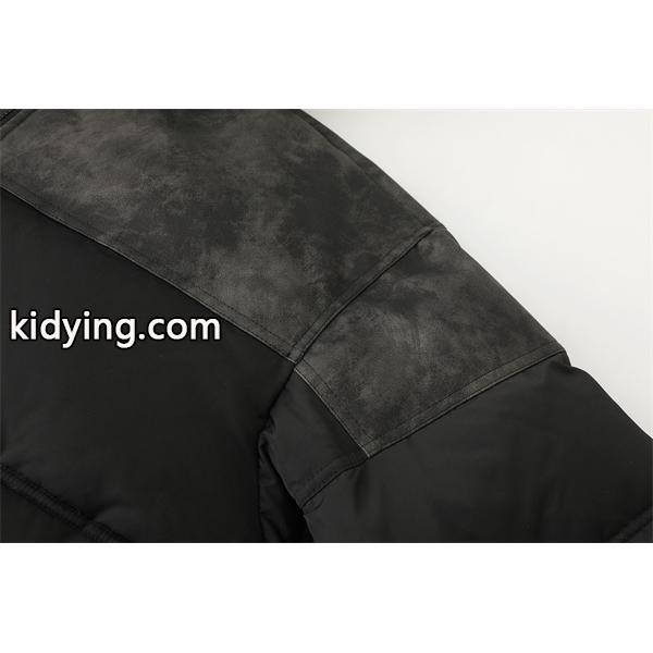 人気お洒落☆Supreme  25FW LEATHER YOKE PUFFER JACKETシュプリームダウンジャケットコピー 防寒性抜群-6