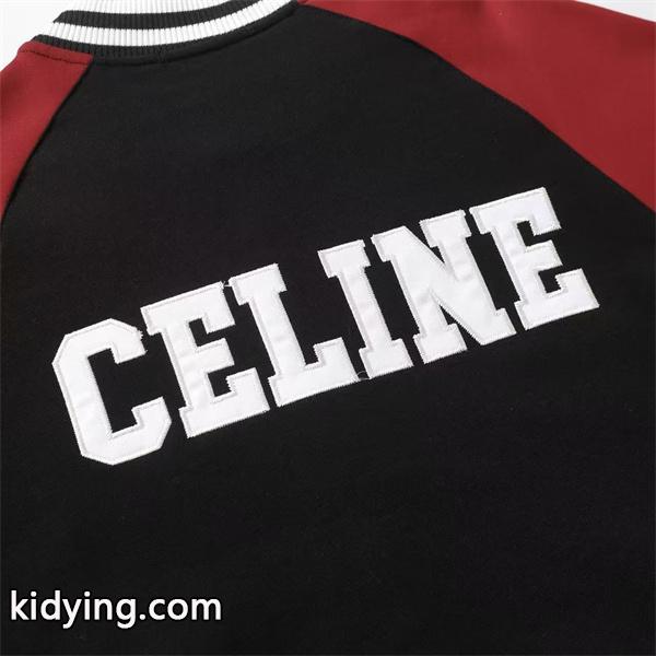 セリーヌ コピー 2025秋冬 CELINE ブラック×レッド ジャケット 存在感抜群 スポーティー-3