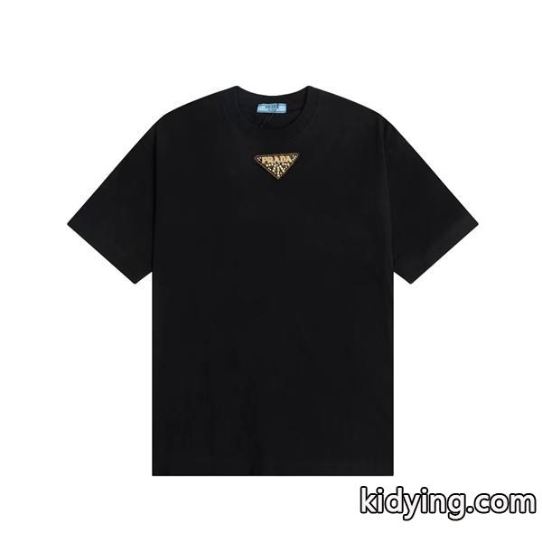 今年新作 PRADA プラダ 贈り物にも◎2色可選 ユニセックス 半袖Tシャツ_プラダ レディース半袖Tシャツ_半袖Tシャツ メンズ_スーパーコピーブランド激安通販 専門店-0