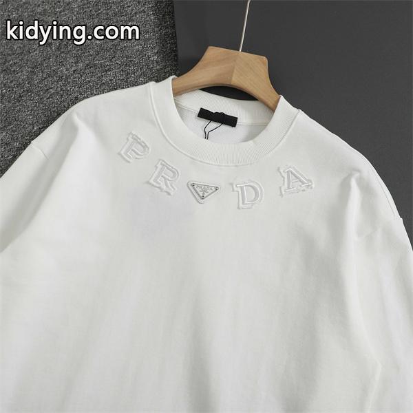 パーカー ホワイト/カーキ 本格派 上質 着心地抜群 PRADA プラダ コピー-6